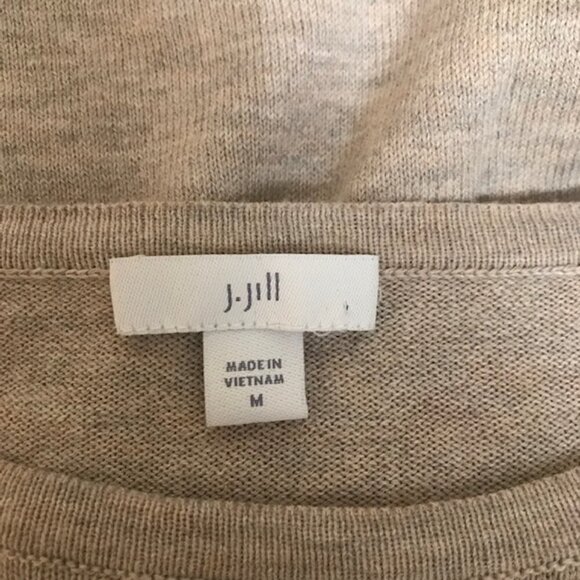 J. Jill Women's Crew Neck Weston the Dog Beige Sweater Pullover Size Medium - Picture 8 of 11